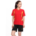 Frauen Fußball Jersey Blankoaufdruck mit Ihrem eigenen Logo Dry Fit Design